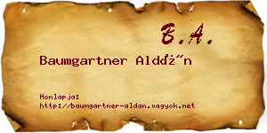 Baumgartner Aldán névjegykártya